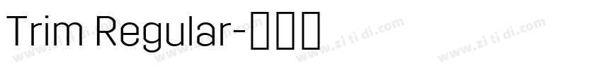 Trim Regular字体转换